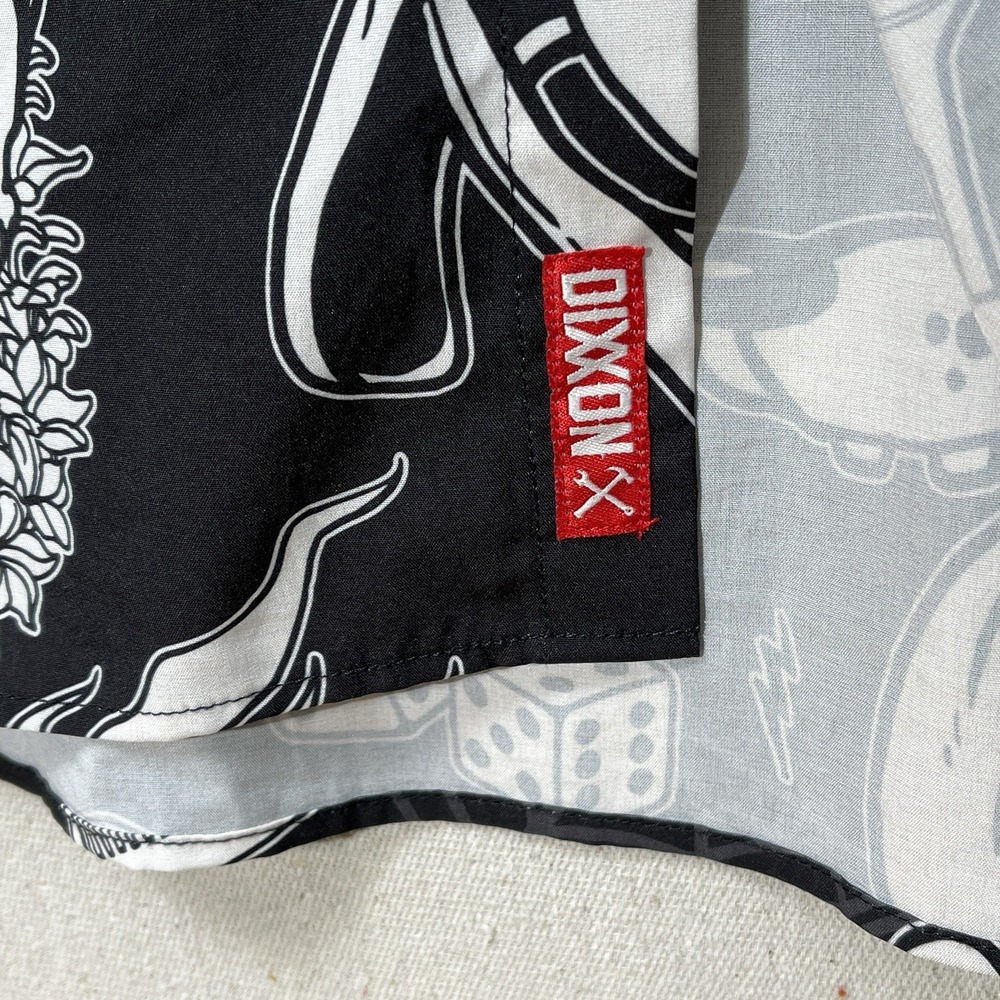 Dixxon Flannel‎ Co Rat Rod Skull Button Up Shirt 4X Black Short Sleeve - Picture 7 of 15